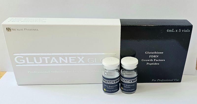 Glutanex Glow box and two 4ml ampoules from Vitality Vitamin Vials