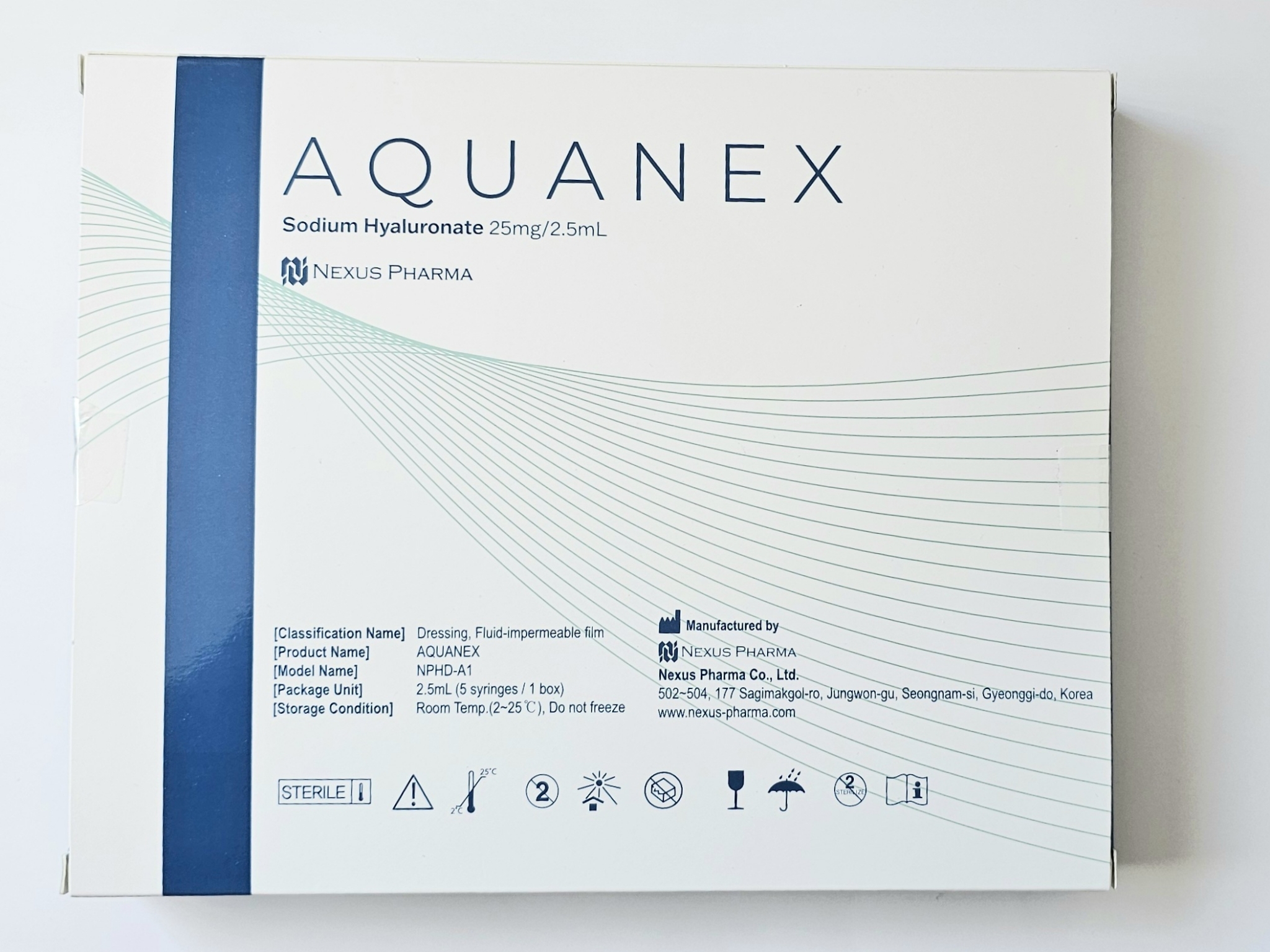 Aquanex skin booster box front from Vitality Vitamin Vials