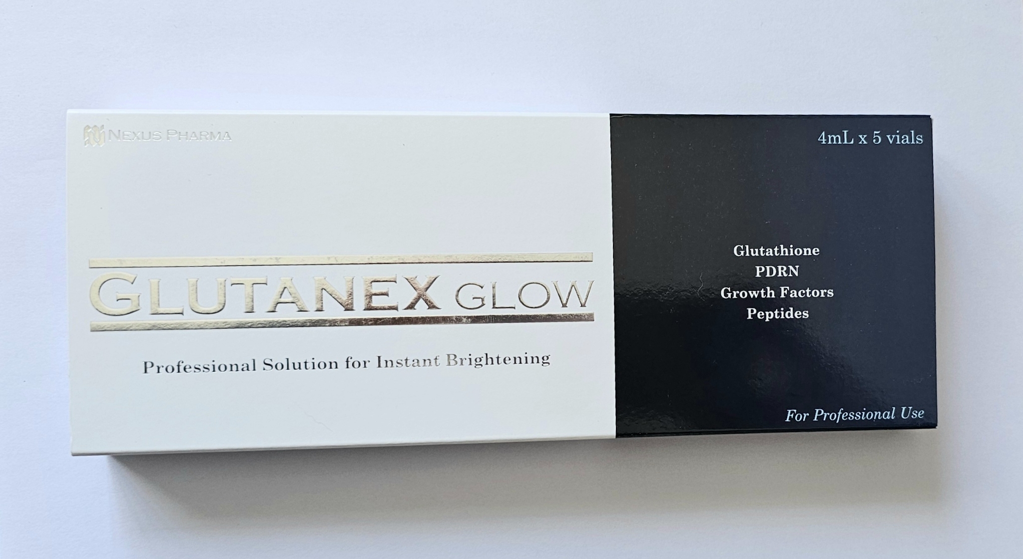 Glutanex Glow box and two 4ml ampoules from Vitality Vitamin Vials