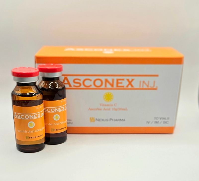 Two Vitamin C 10g 20ml Vials and Box  from Vitality Vitamin Vials