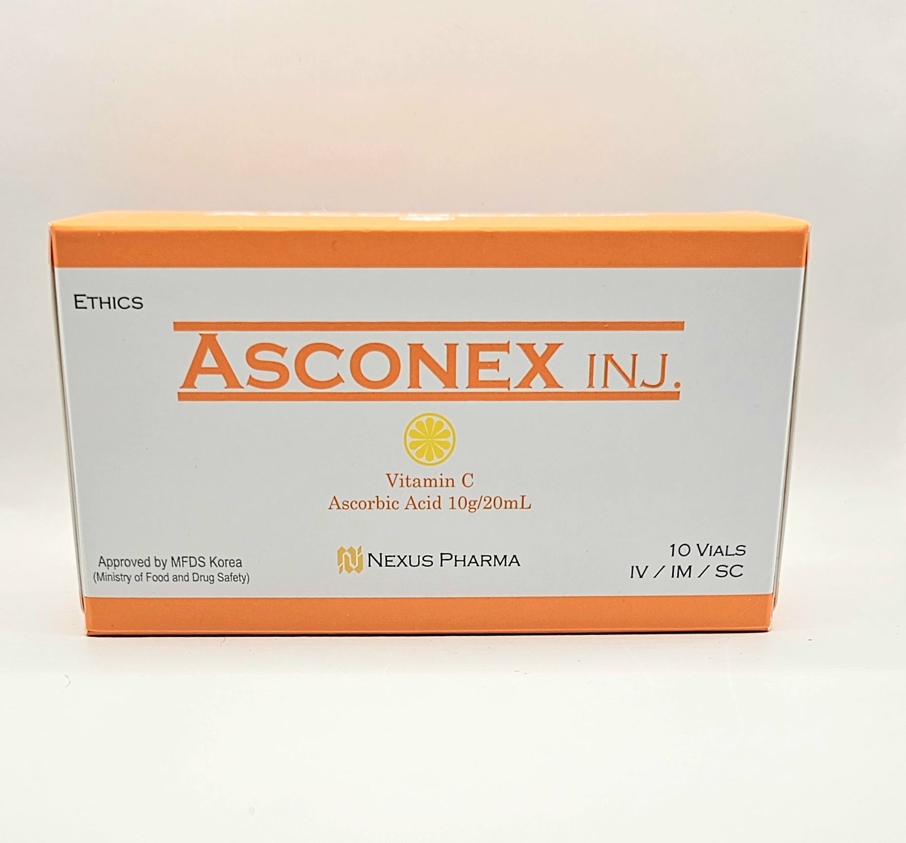 Two Vitamin C 10g 20ml Vials and Box  from Vitality Vitamin Vials