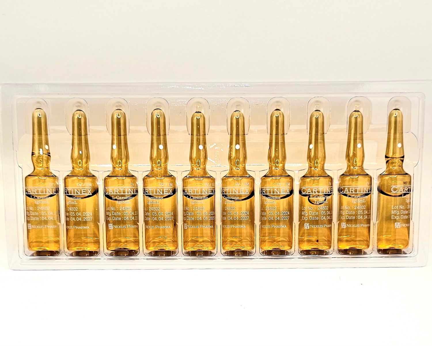 Cartinex L-Carnitine Ampoules for Injection for Vitamin Therapy