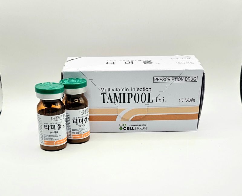Multivitamin Tamipool box with two vials from Vitality Vitamin Vials