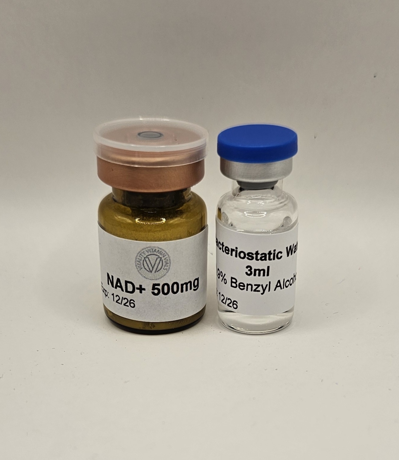 NAD+ 500mg vial from Vitality Vitamin Vials