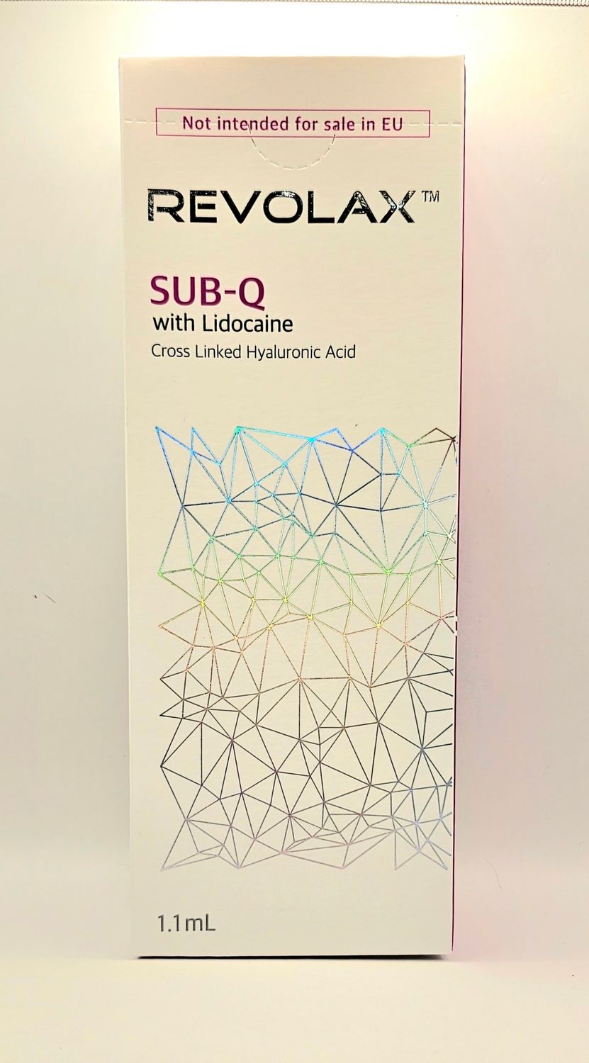 Revolax Sub Q with lidocaine front of box from Vitality Vitamin Vials