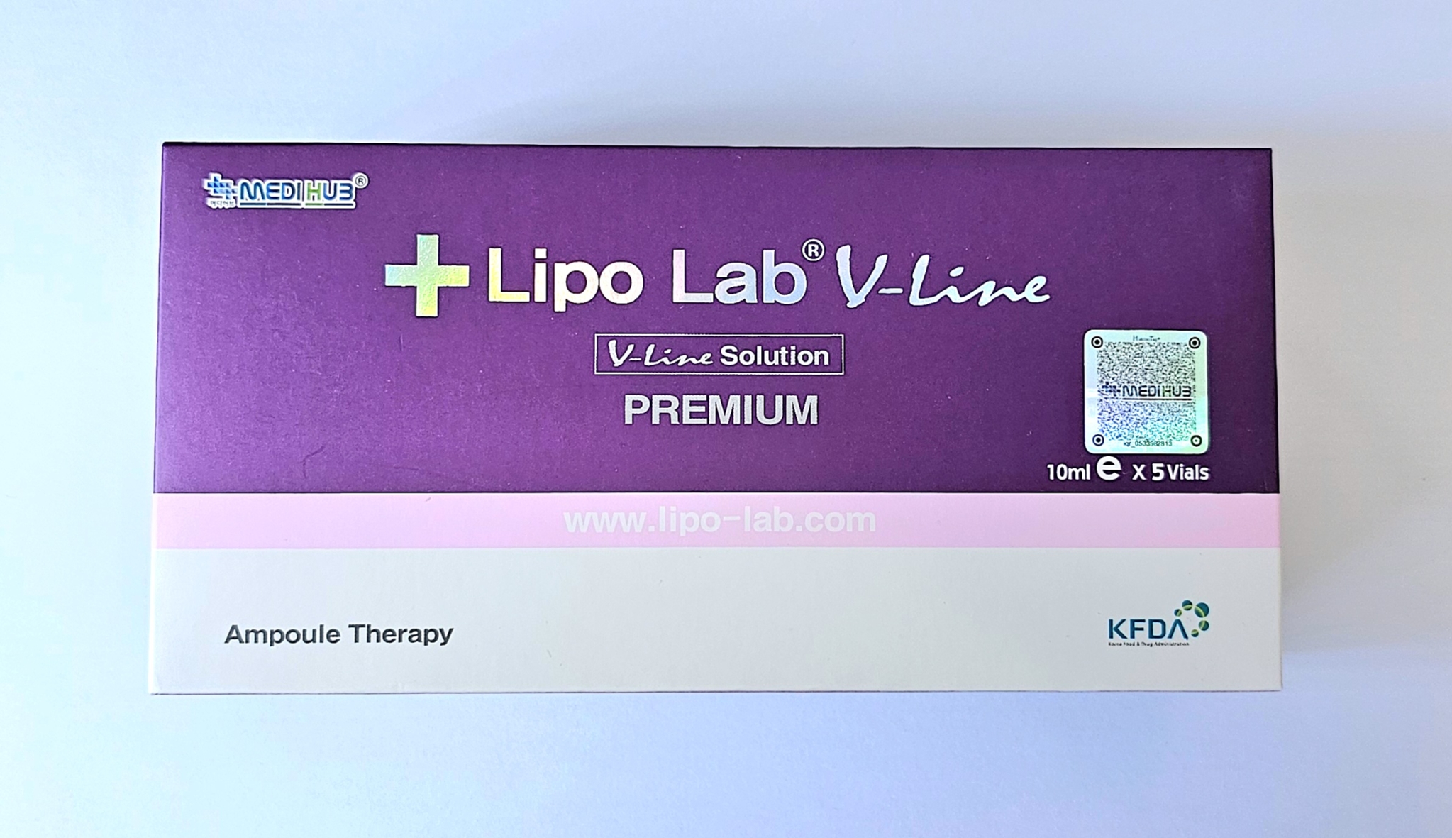 Lipo Lab V Line fat dissolving box and five vials from Vitality Vitamin Vials