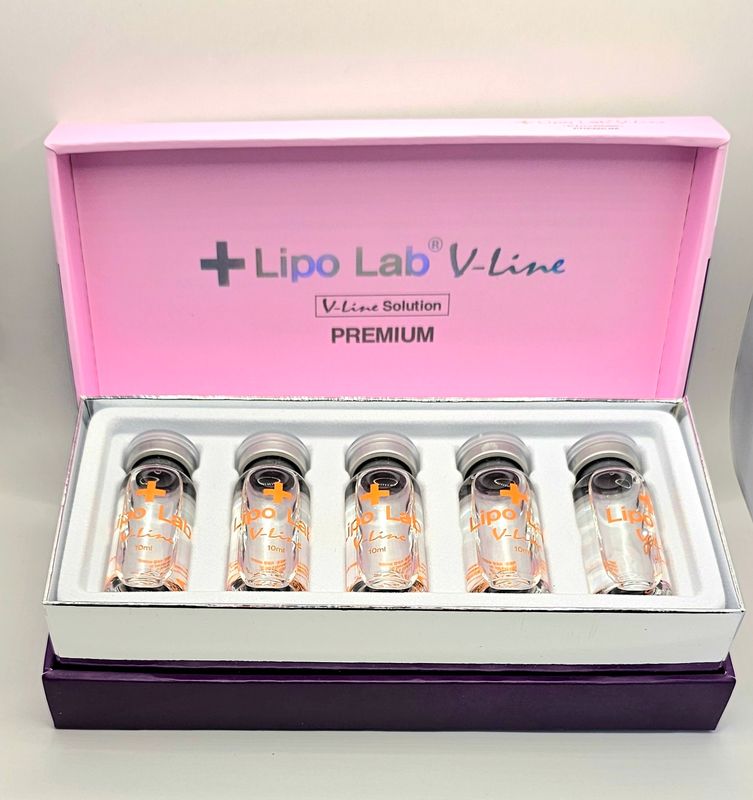 Lipo Lab V Line fat dissolving box and five vials from Vitality Vitamin Vials