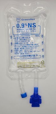 100ml Normal Saline Solution 0.9% NaCl IV drip bag from Vitality Vitamin Vials