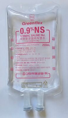 250ml Normal Saline Solution 0.9% NaCl IV drip bag ready for use from Vitality Vitamin Vials