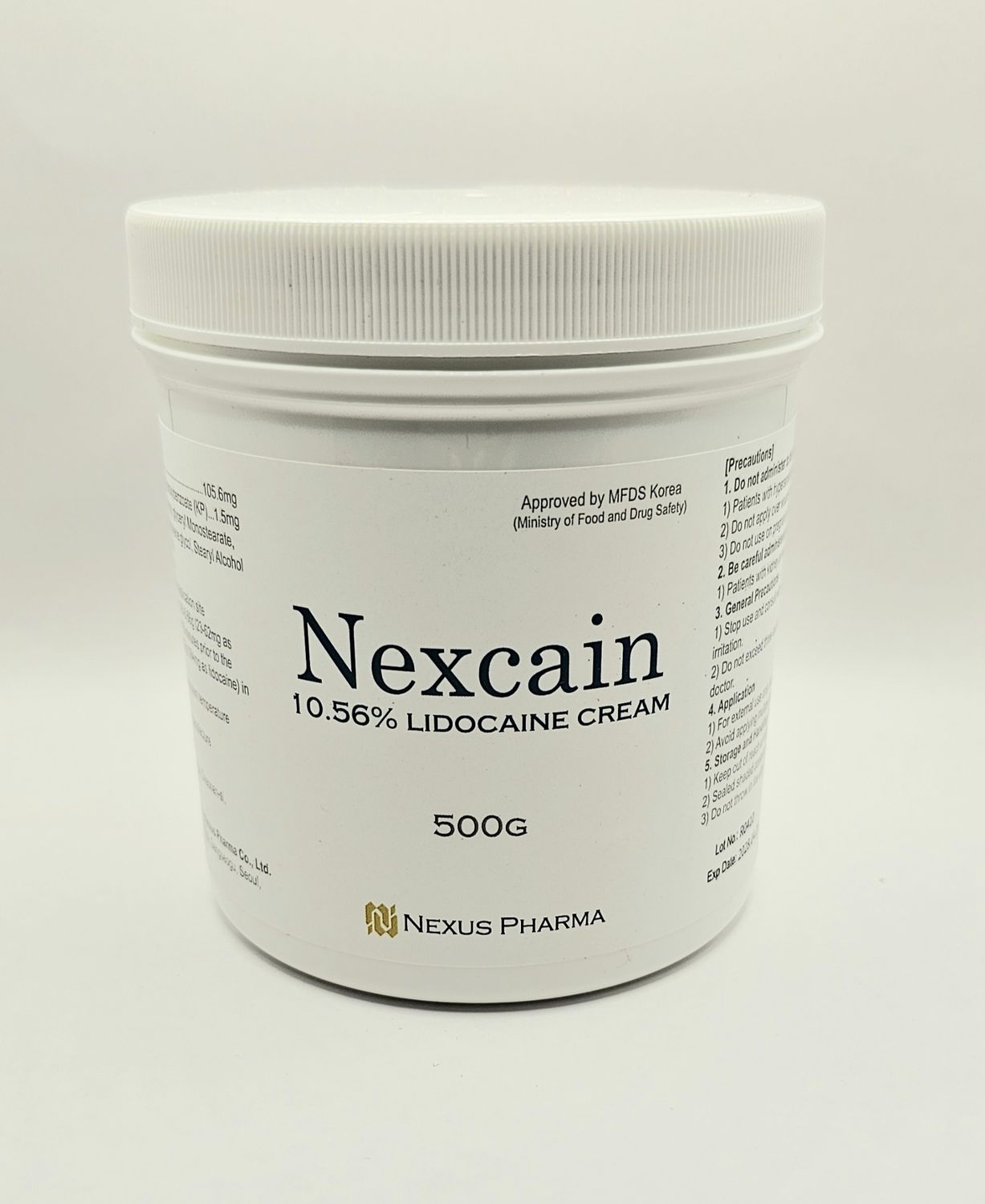 Nexcain 15.08% Lidocaine Numbing Cream 500g from Vitality Vitamin Vials