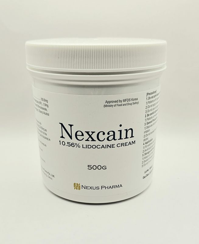 Nexcain 15.08% Lidocaine Numbing Cream 500g from Vitality Vitamin Vials