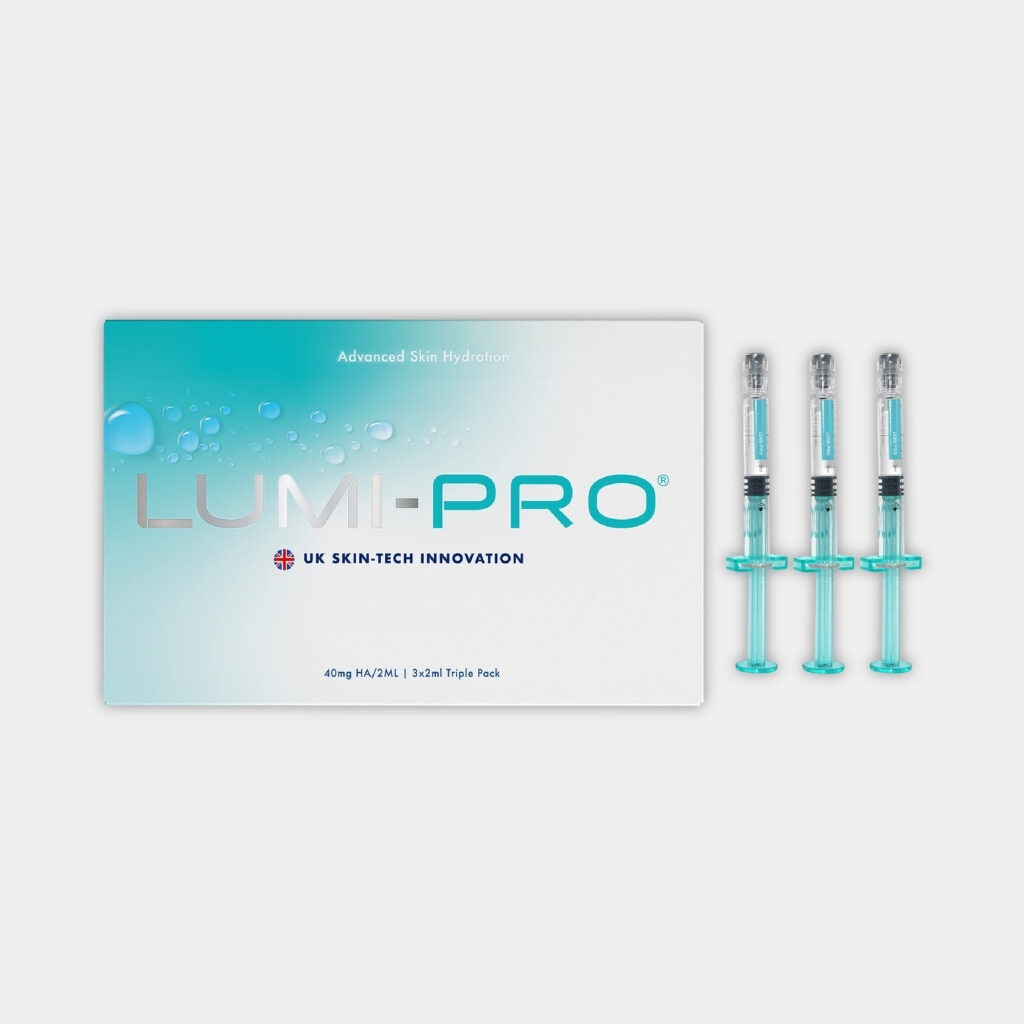 Lumi-pro skin booster triple pack box from Vitality Vitamin Vials