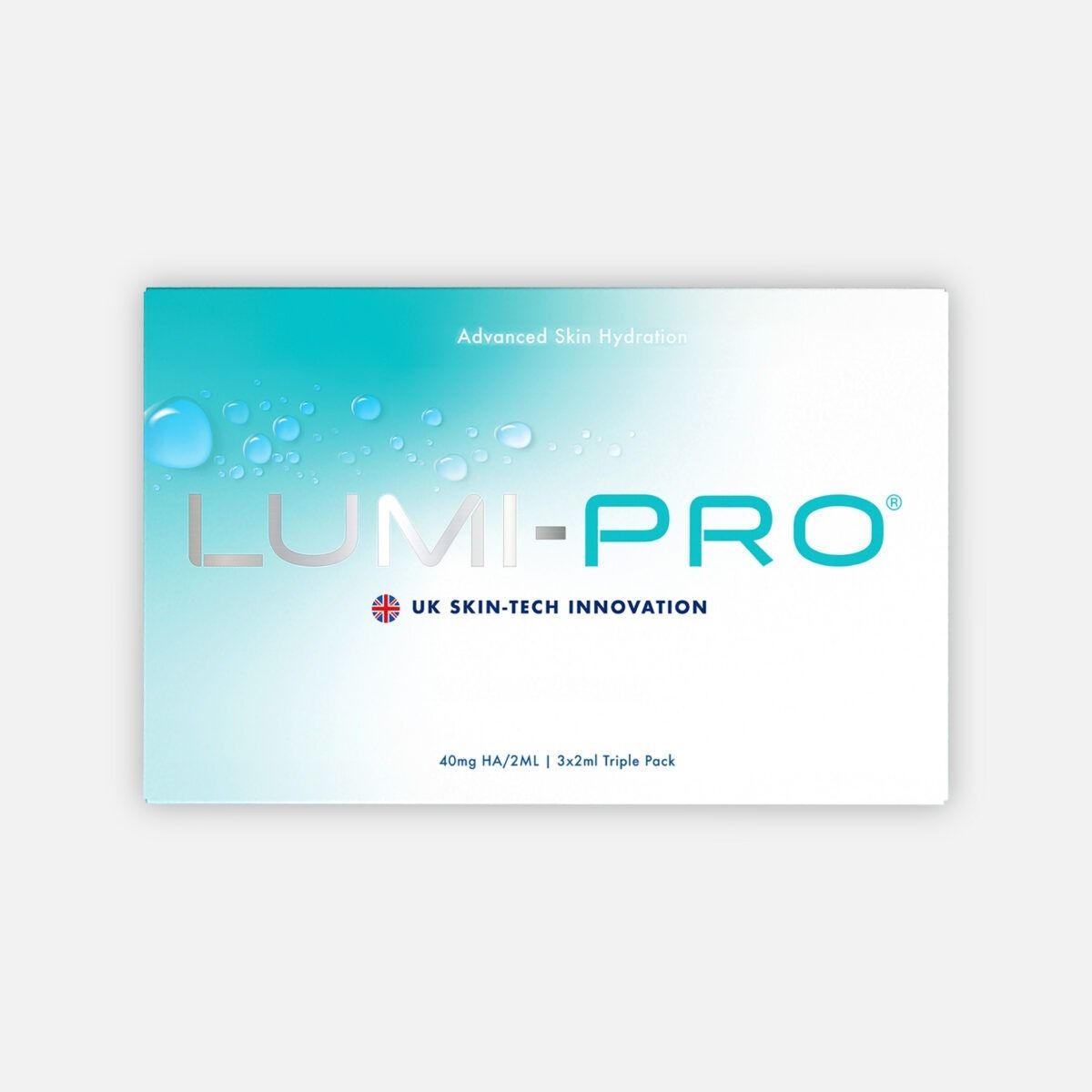 Lumi-pro skin booster triple pack box from Vitality Vitamin Vials