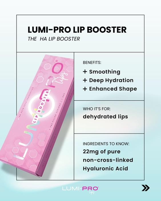Lumi-pro lip booster box from Vitality Vitamin Vials