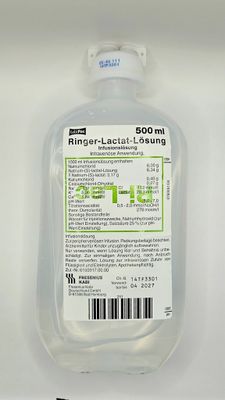 Lactated Ringers Solution 500ml IV Drip Bottle from Vitality Vitamin Vials