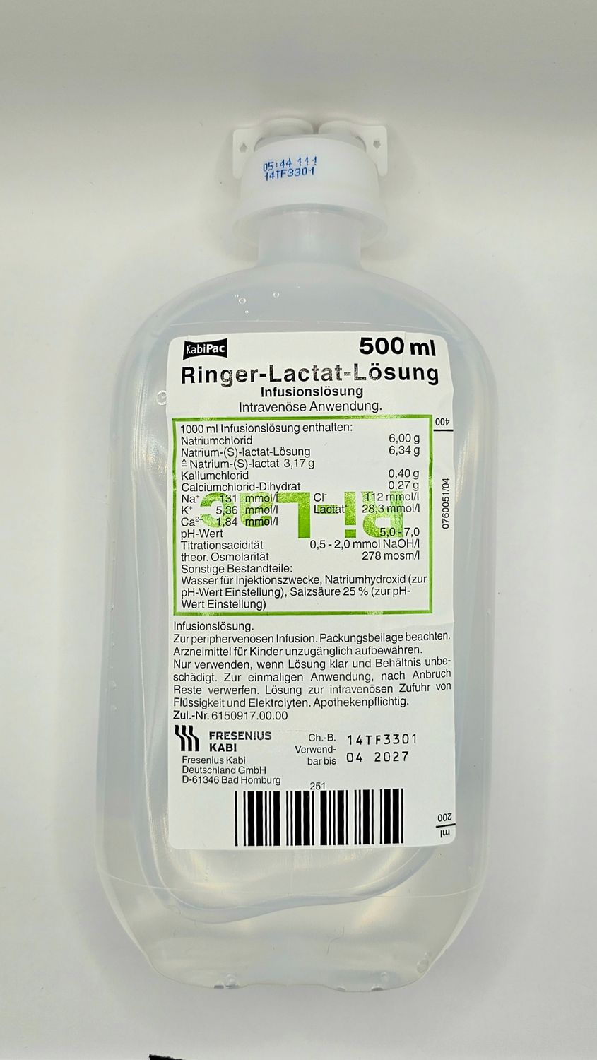 Lactated Ringers Solution 500ml Drip Bottle