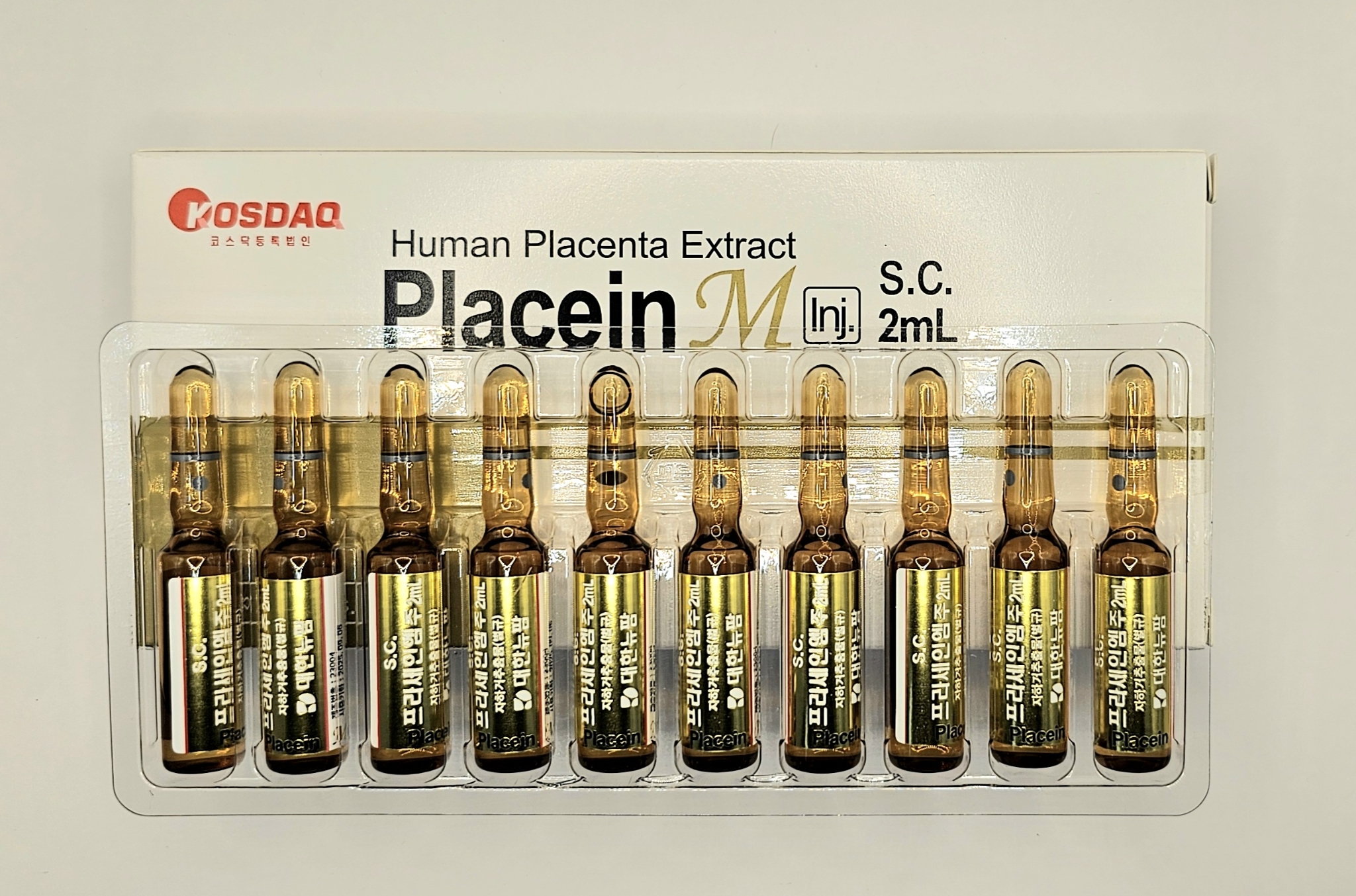 Placein Placenta Extract Ampoules Box from Vitality Vitamin Vials