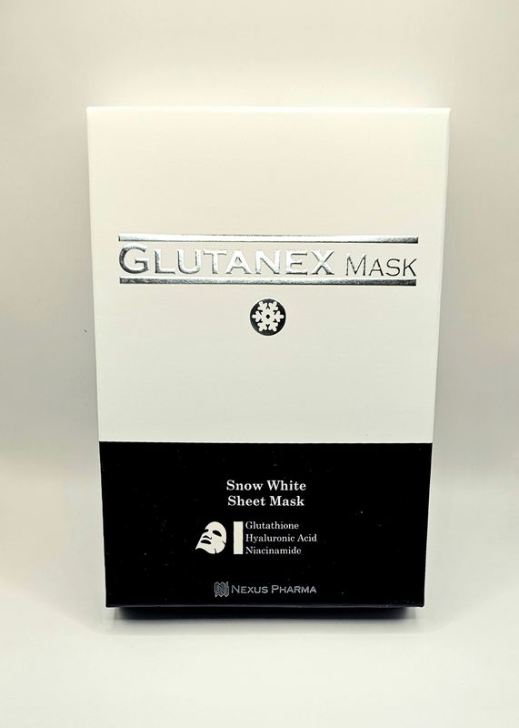 Glutanex Glow Snow White Mask front of box from Vitality Vitamin Vials