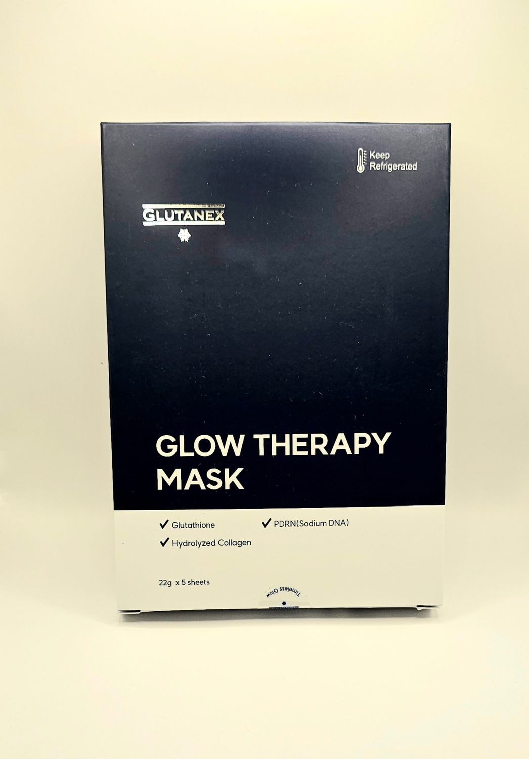 Glutanex Glow Therapy Mask front of box from Vitality Vitamin Vials