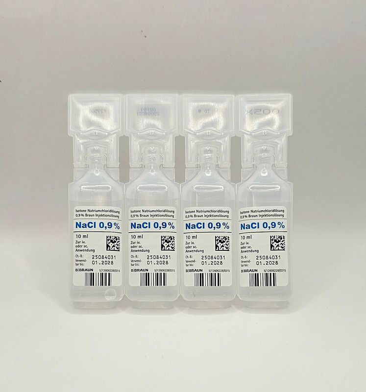 10ml sodium chloride 0.9% ampoules by Braun from Vitality Vitamin Vials