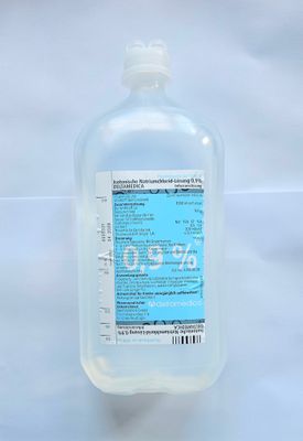 Sodium Chloride Saline Solution NaCl 0.9% 1000ml Drip Bottle by Deltamedica 