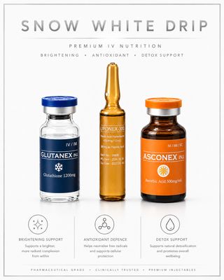 Snow White Glutathione IV Drip Kit Snow White Drip Kit Overview from Vitality Vitamin Vials
