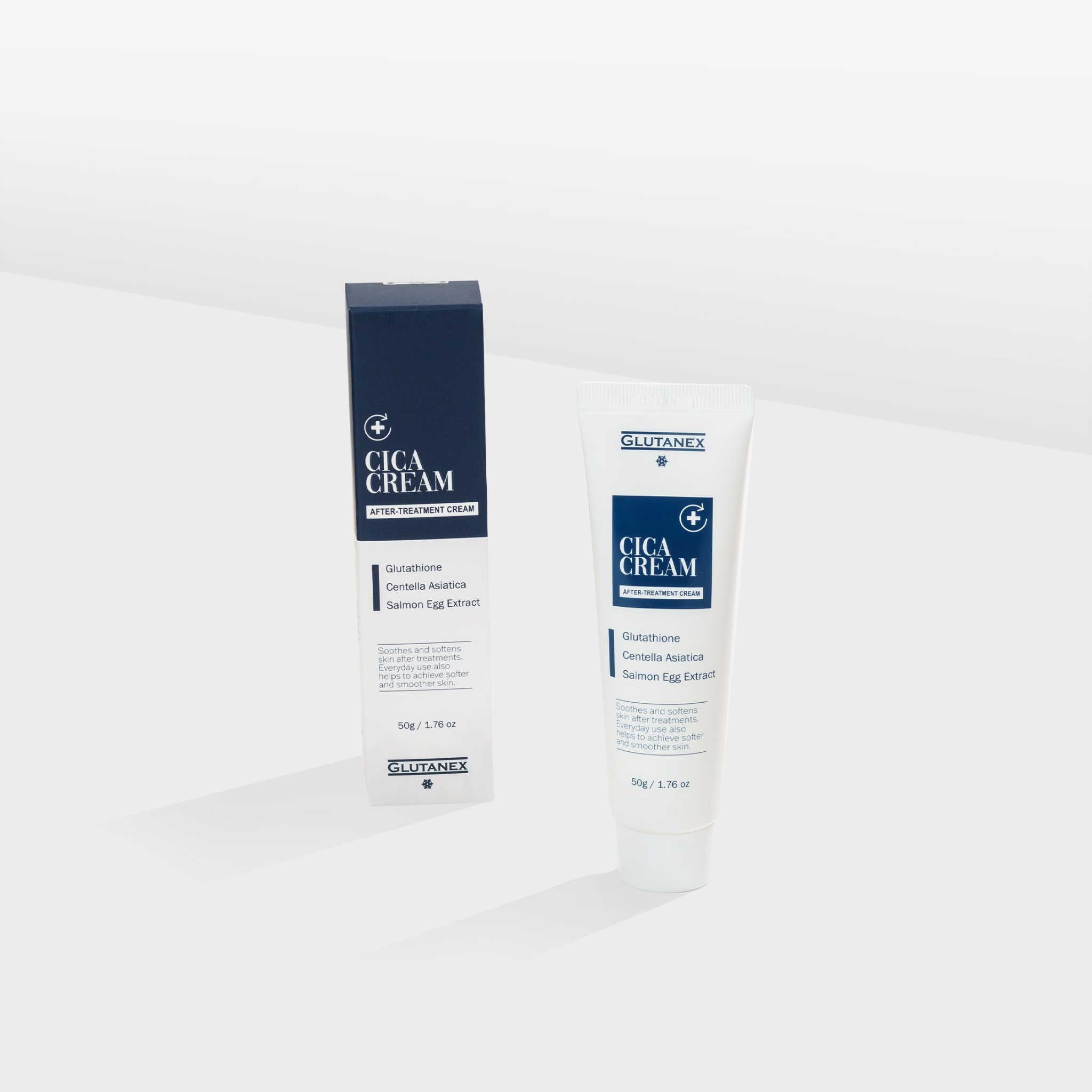 Glutanex CICA cream tube display from Vitality Vitamin Vials