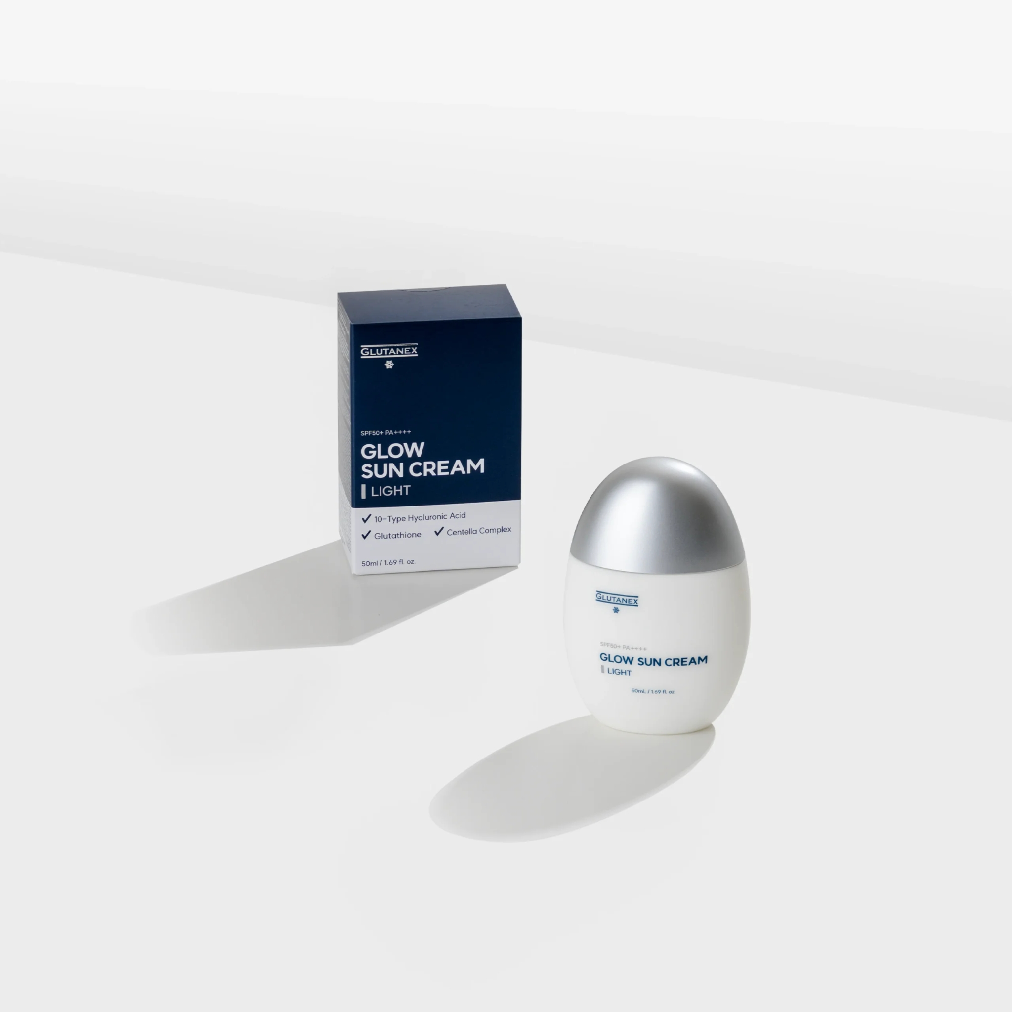 Glutanx GLow Sun Cream SPF50 PA++++ Light tube in cream from Vitality Vitamin Vials