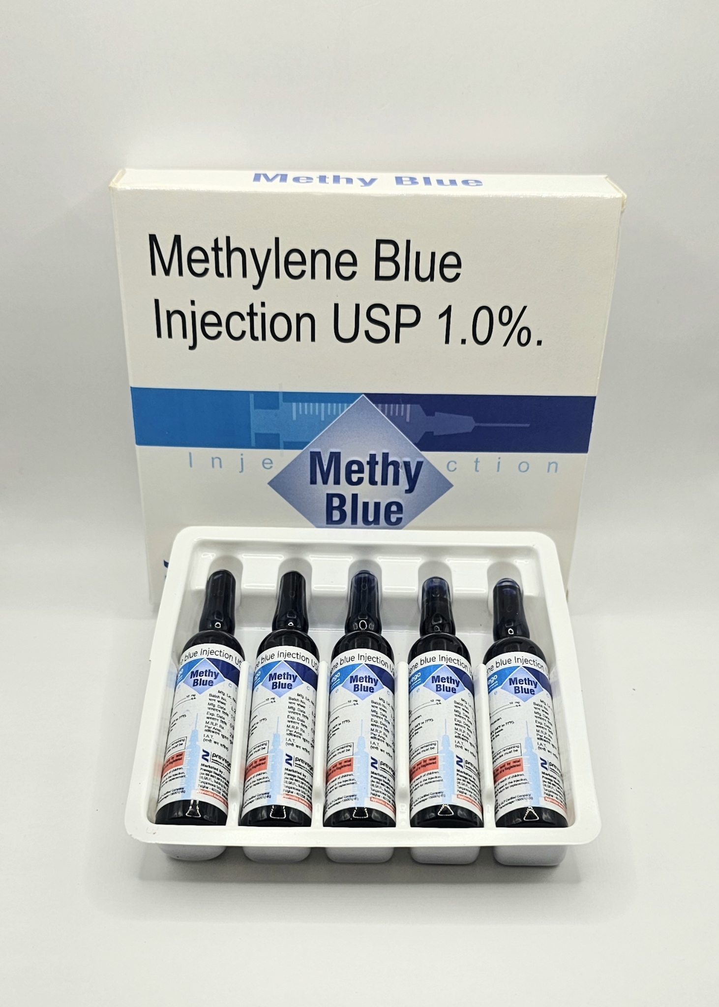 Methylene Blue Injection 100mg10ml Ampoule Box from Vitality Vitamin Vials