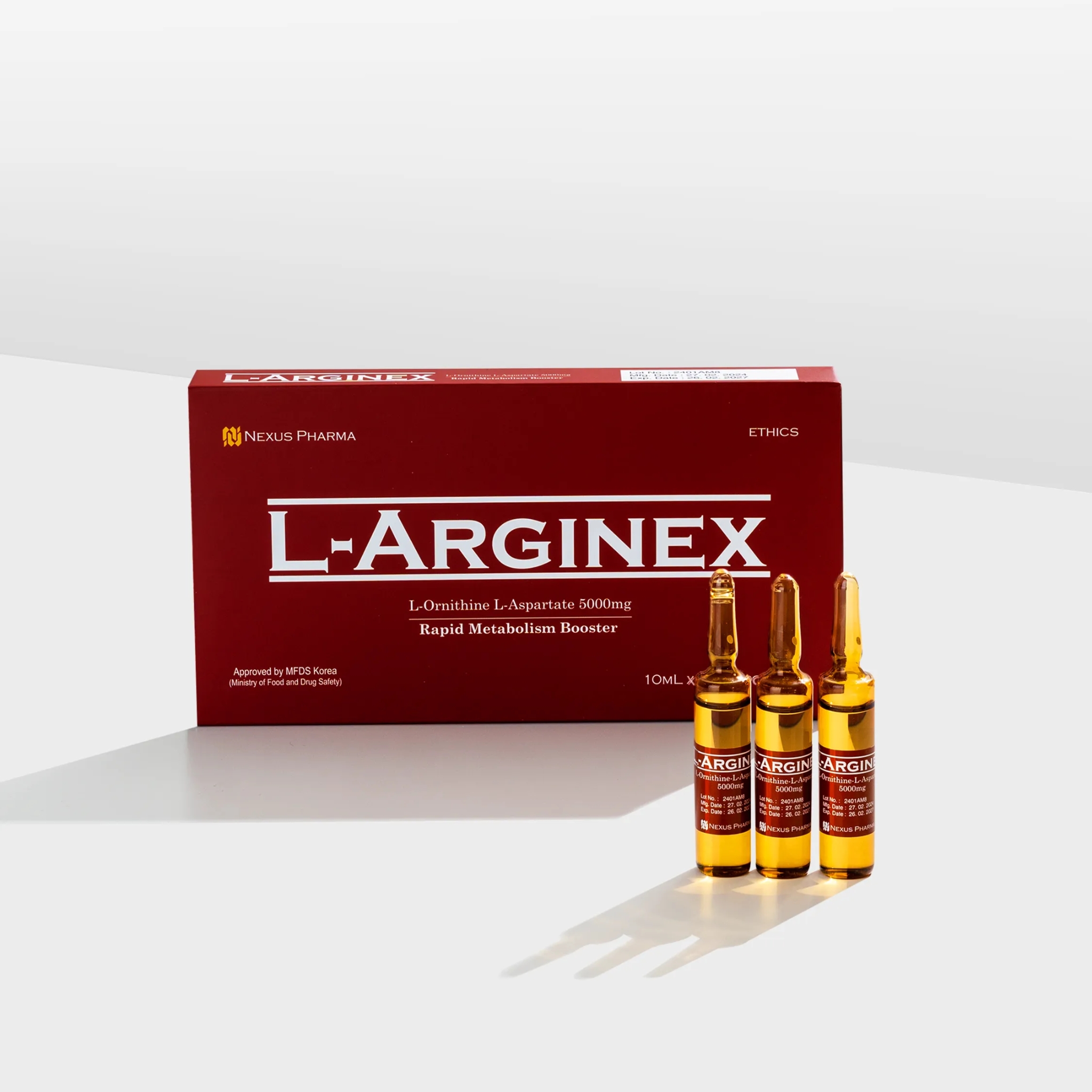 L-Arginex - L-ornithine and L-aspartate (LOLA) 5mg 10ml Ampoules 