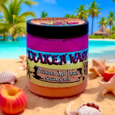 PLUNDER ME PEACH SUGAR SCRUB