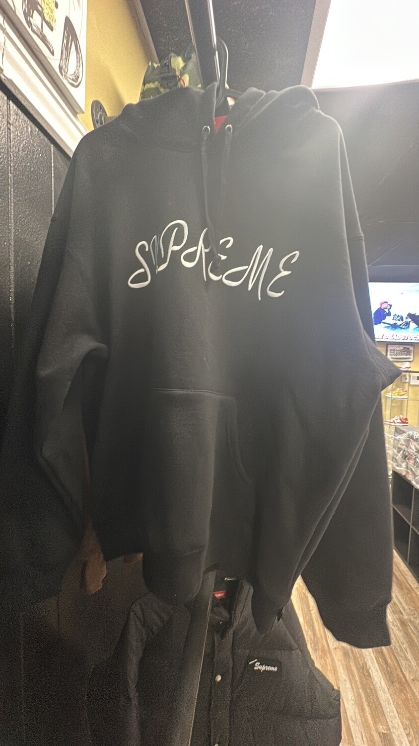 SUPREME F.LOGO HOOD BLK (LG)