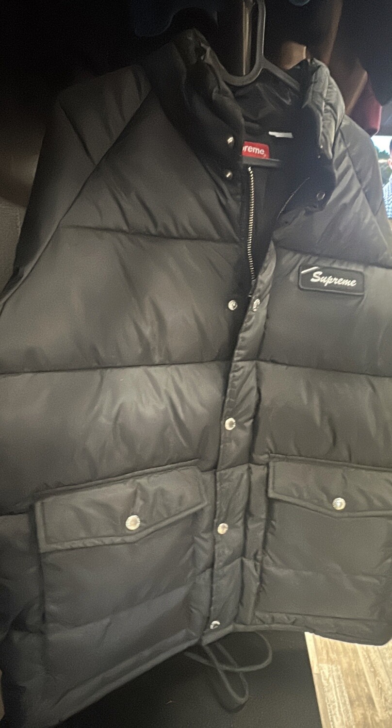 SUPREME PUFF JACKET FAY BIRD BLK (M)