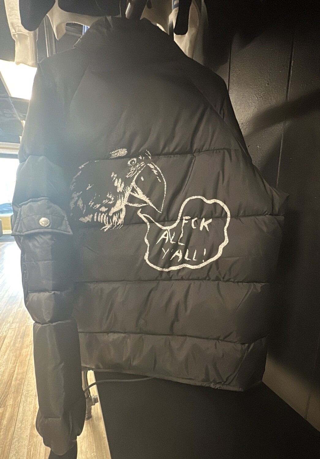 SUPREME PUFF JACKET FAY BIRD BLK (LG)