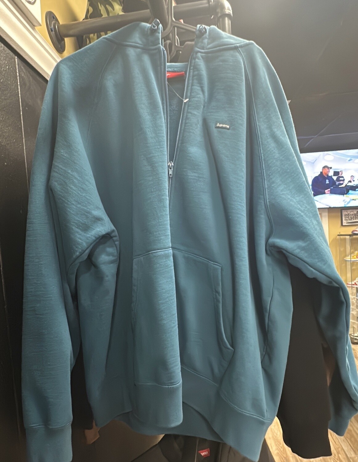 SUPREME PLAIN HOOD BLU (LG)
