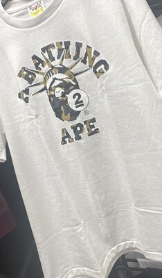 BAPE CAMO BRWN/GRY MNKY LIB WHT (LG)