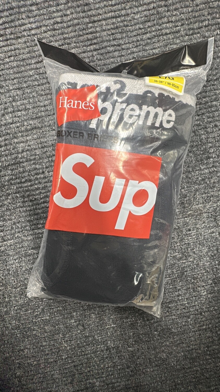 SUPREME HANES BRIEFS BLK