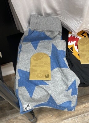 BAPE SHORTS GRY/BLUE (M)