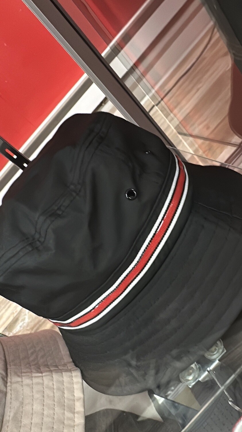 SUPREME BLK SIL RED STRIP