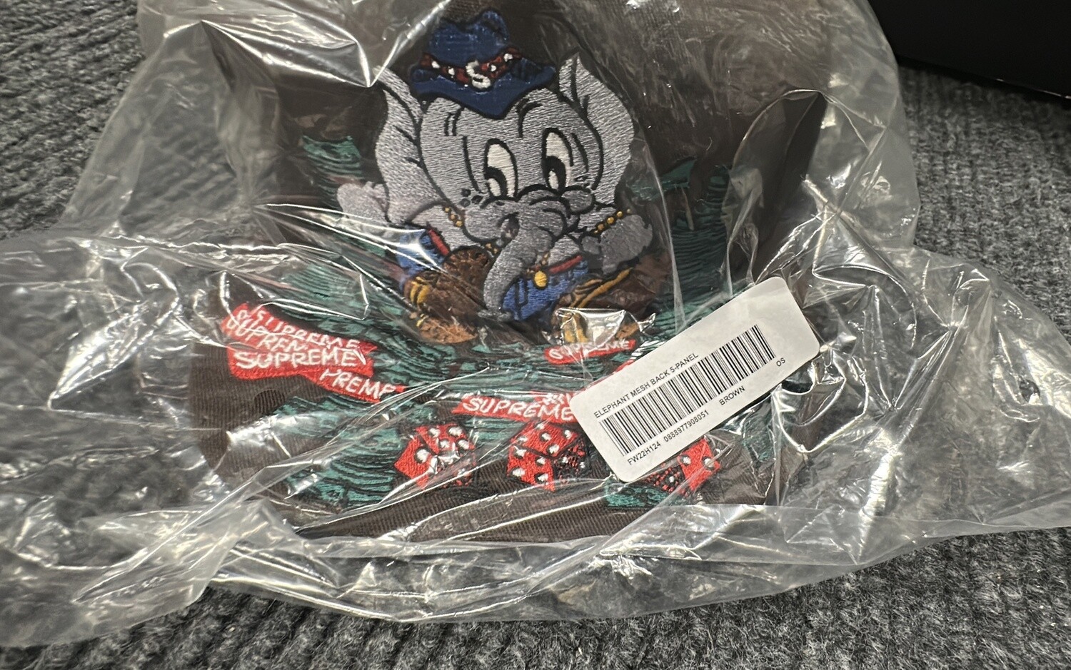 SUPREME MESH BACK ELEPHANT BRWN HAT