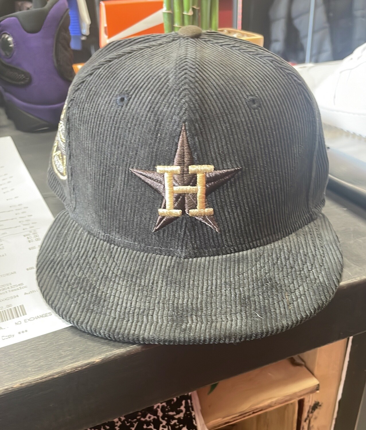 HOU BLK CORD HAT 7_1/8