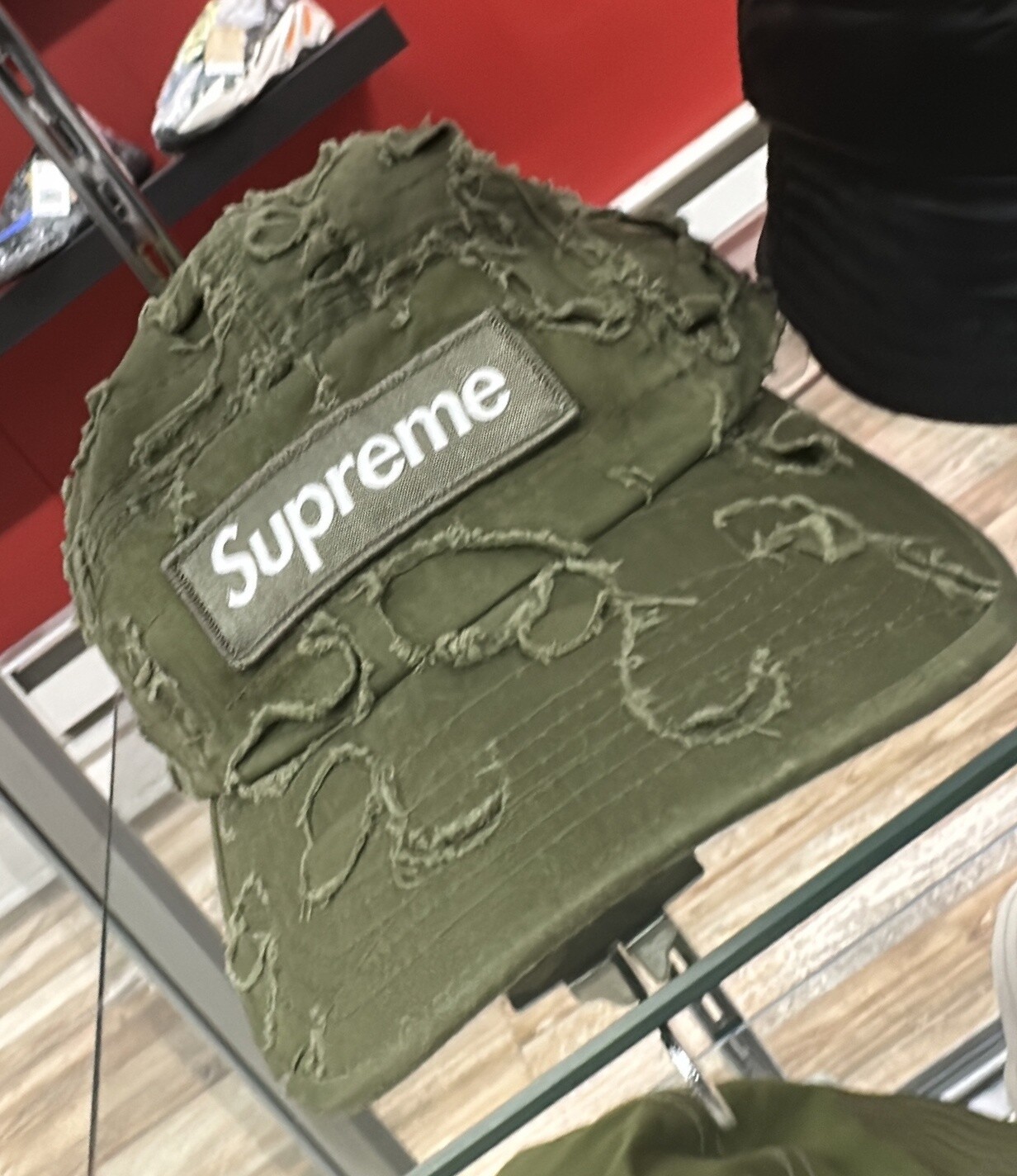 SUPREME DRK OLIVE DENIM CAP
