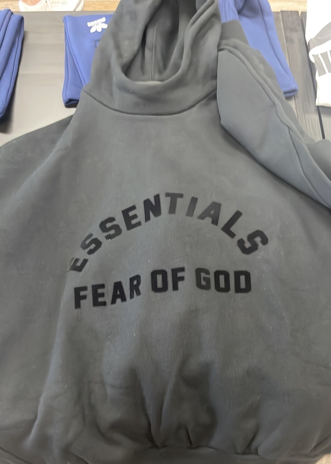 ESSENTIALS HOODIES JET BLK (S)