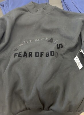ESSENTIALS SWEATSHIRT JET BLK (L)