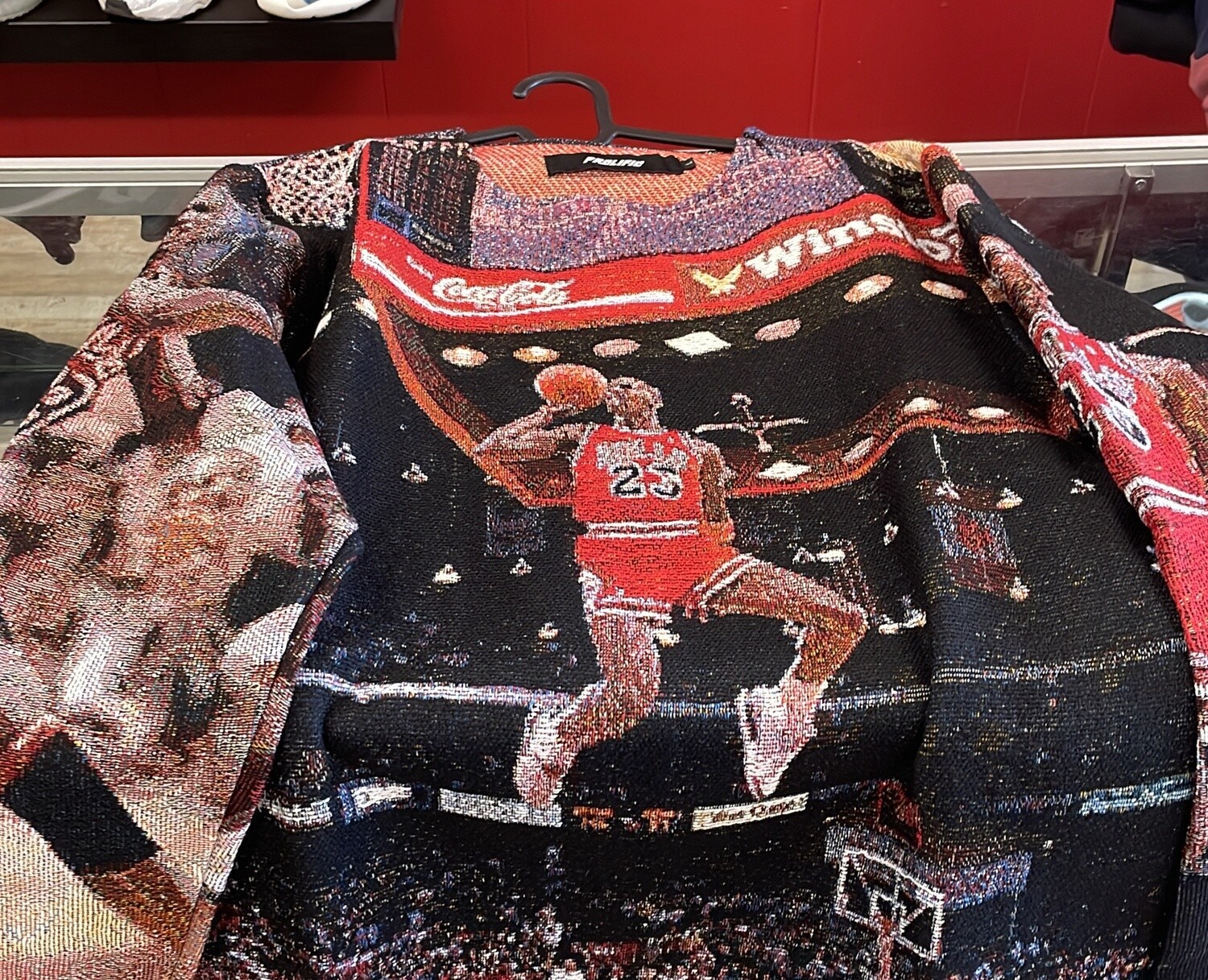 Woven MJ graphics sweater