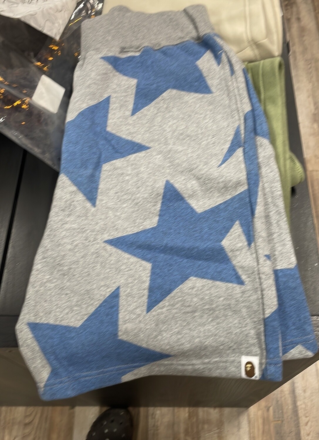 BAPE SHORTS GRY/blue (L)