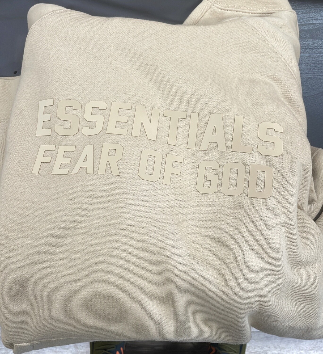ESSENTIALS HOODIE SAND (M)