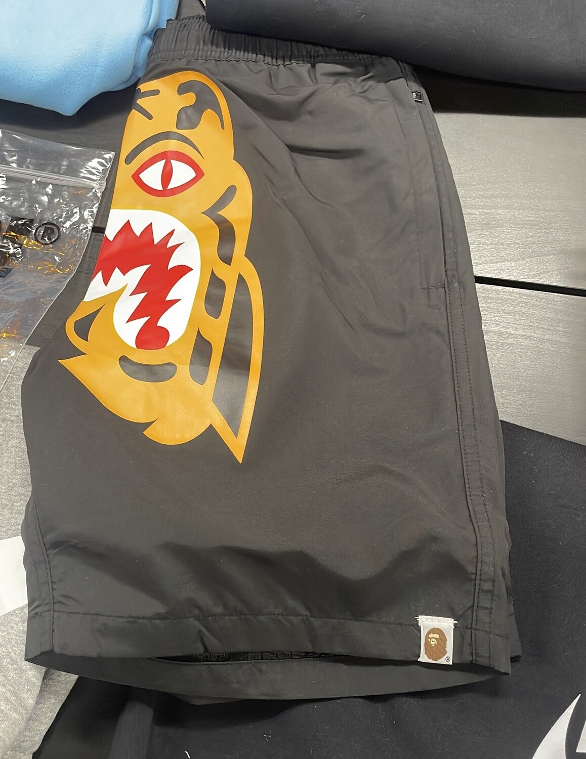 BAPE SHORTS BLK TIGER (S)