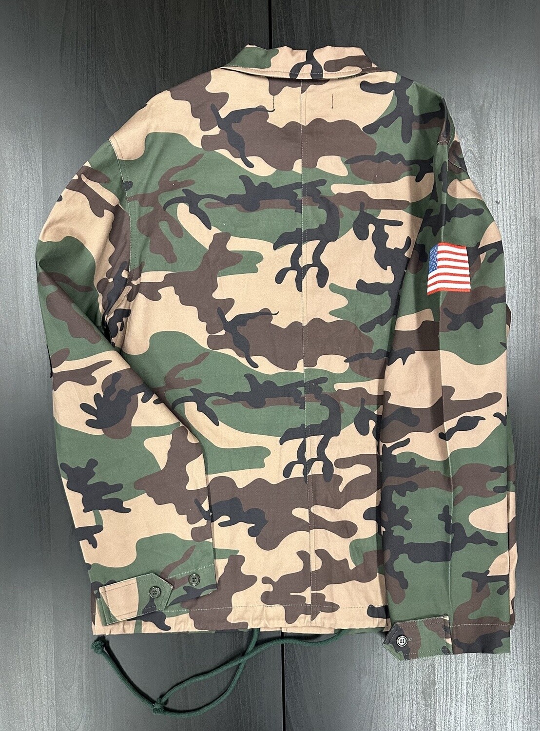 camo patch collared jacket