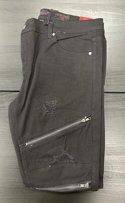 Slim fit Black zipped jeans